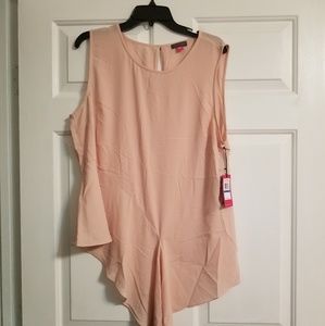 Vince Camuto asymmetrical pink blouse XL